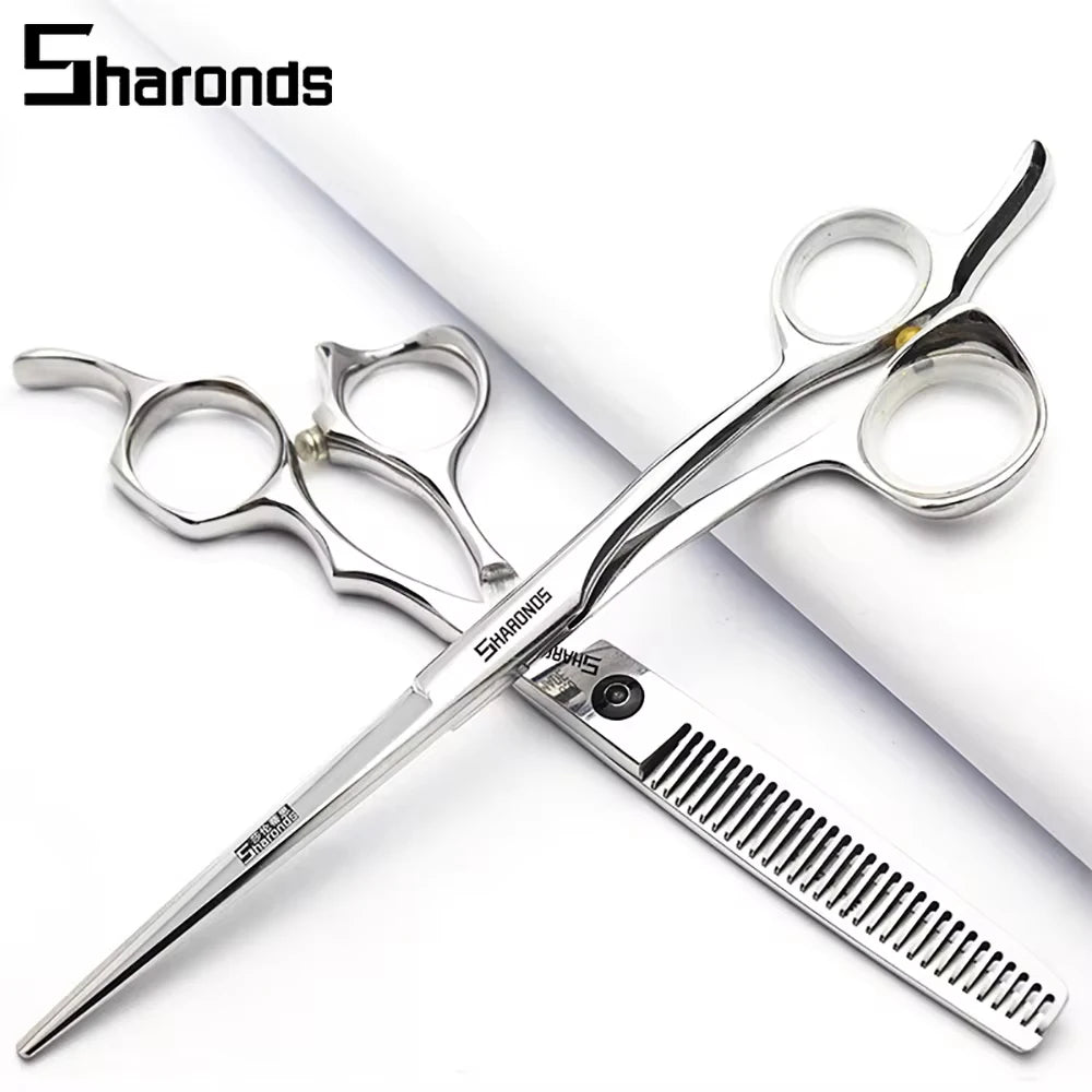 SHARONDS Professional Hairdressing Scissors – 440C Japanese Steel Barber Shears for Salon & Home Use