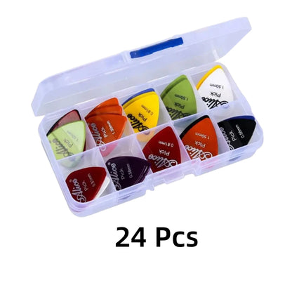 Multicolor ABS Guitar Picks Set – 50/100 Premium Mixed Plastic Plectrums for Acoustic, Electric, Bass & Ukulele