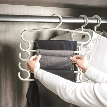 1/2/3pcs Multifunctional Pants Rack – Space-Saving 5-Layer Trousers Hanger for Closet & Clothes Storage