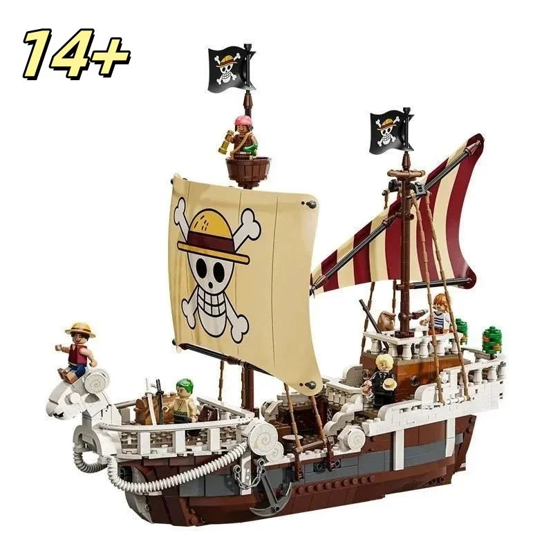 FIT 75639 One Piece Merry Boat Luffy Building Blocks Toy – Model Bricks Set for Kids’ Birthday & Christmas Gifts