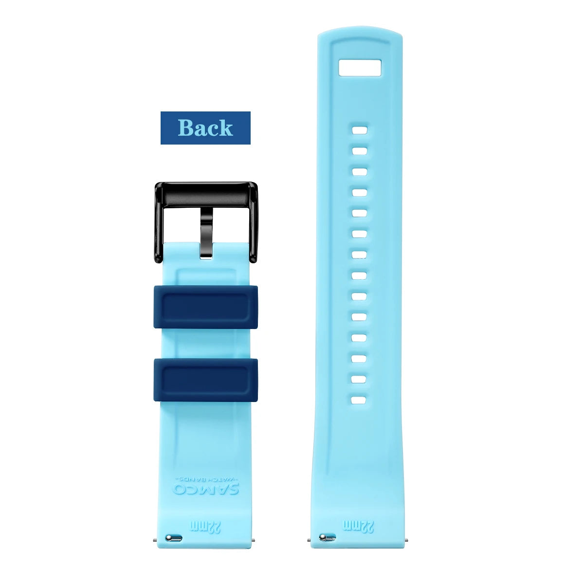Quick-Release Silicone Watch Band - 18mm, 20mm and 22mm Rubber Replacement Strap for Huawei, Samsung Galaxy and Garmin Watches