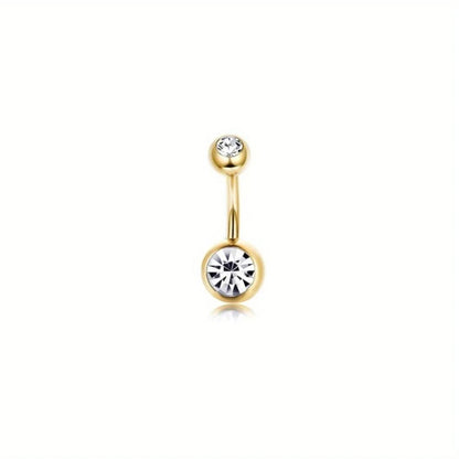 Drperfect 14G Belly Button Ring - Surgical Steel Short Navel Piercing Jewelry Pack for Women