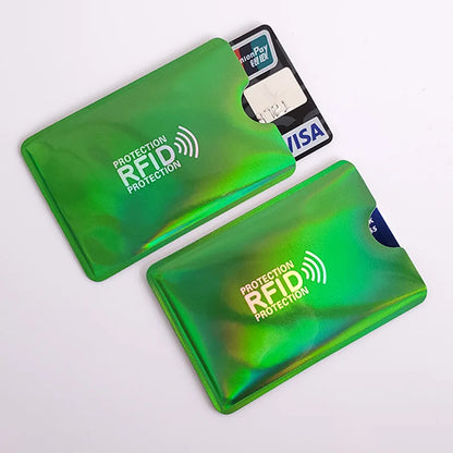 10PCS RFID Card Protector Sleeves - Anti Scan NFC Blocking Aluminum Foil Credit Card Holder