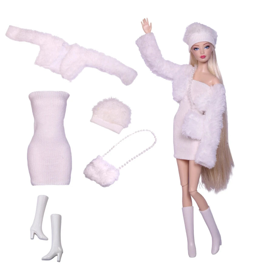 Doll Clothes for 30CM Barbie – Short Skirt, Outer Garment, Pants & Shoes Accessories