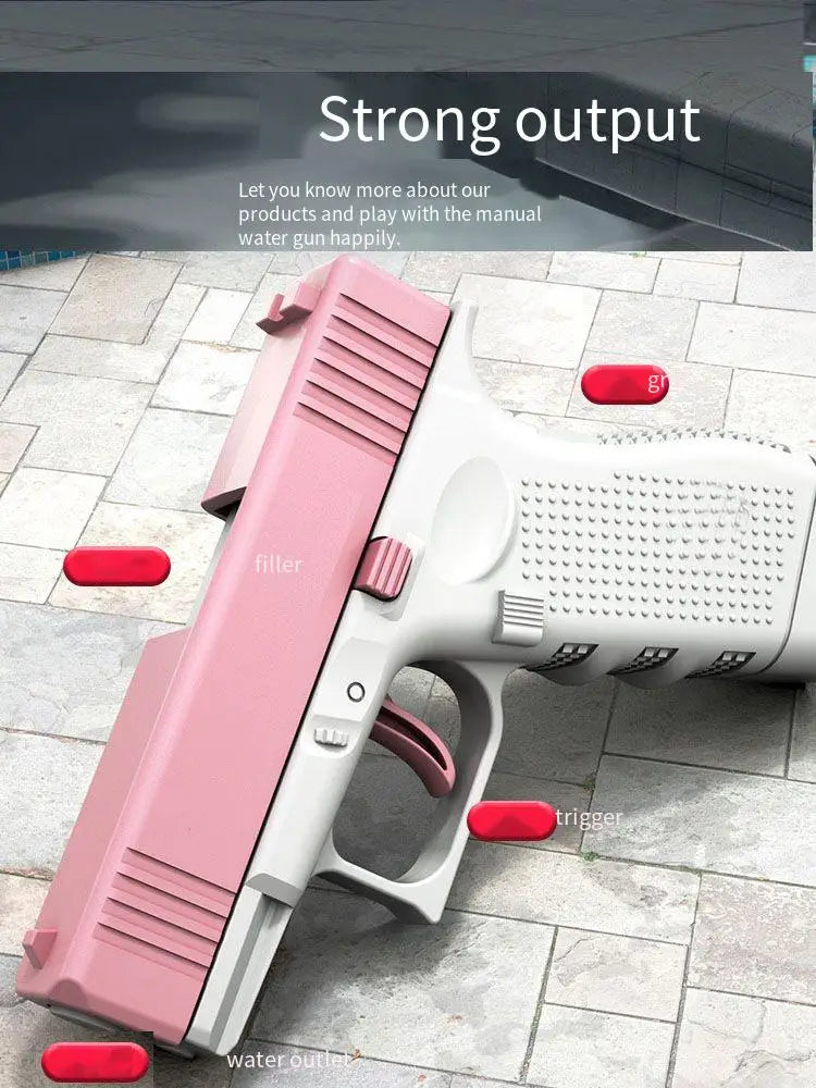 Summer High-Pressure Water Gun – Non-Electric Full Automatic Pistol for Kids, Boys, Girls & Adults