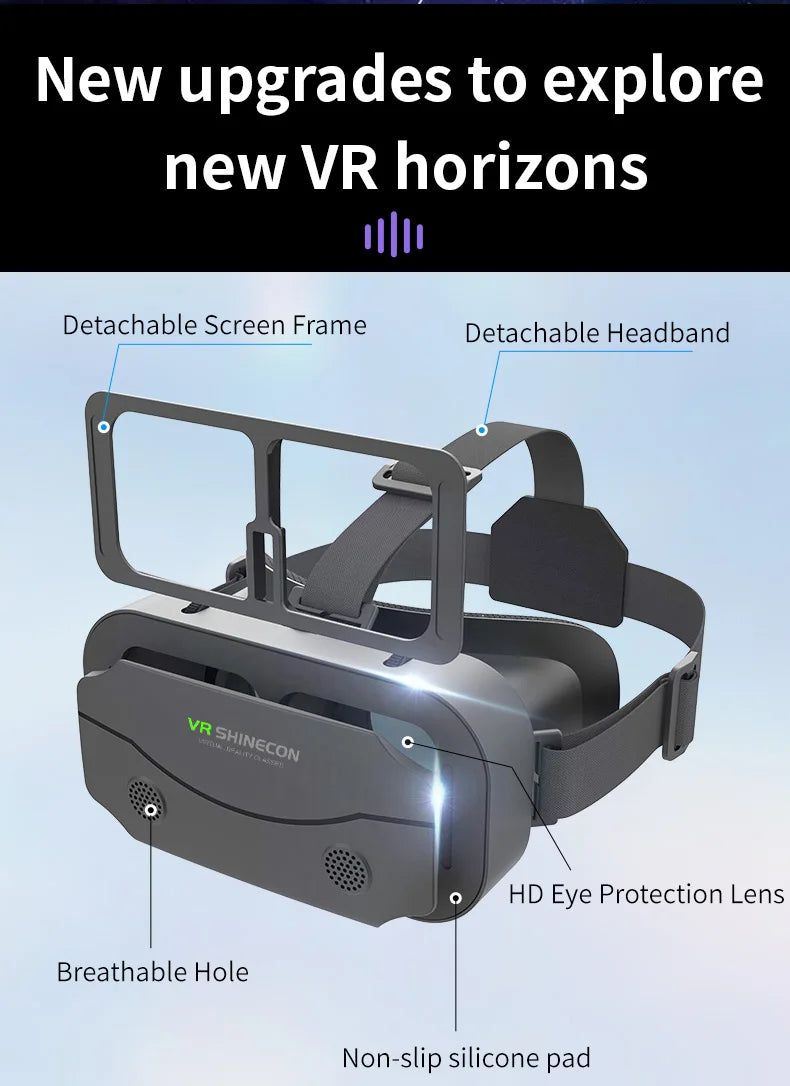 Shinecon 3D VR Glasses – Virtual Reality Headset with Controller for Smartphone Gaming