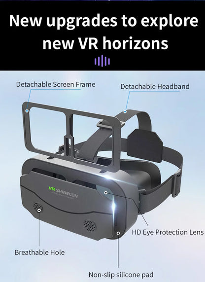 Shinecon 3D VR Glasses – Virtual Reality Headset with Controller for Smartphone Gaming