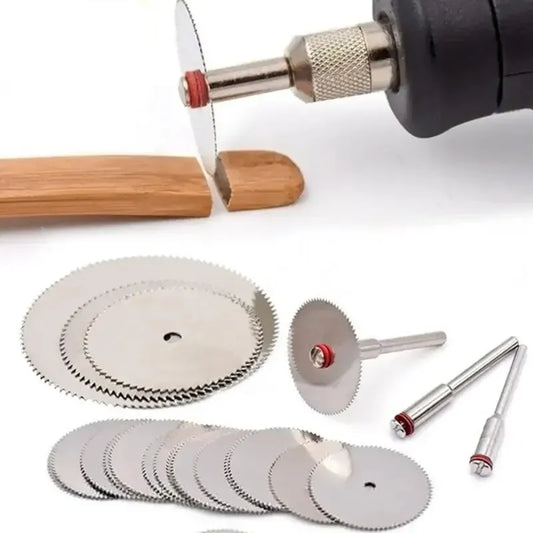 11PCS Stainless Steel Wood Cutting Disc Set – Rotary Tool Circular Saw Blades for Woodworking