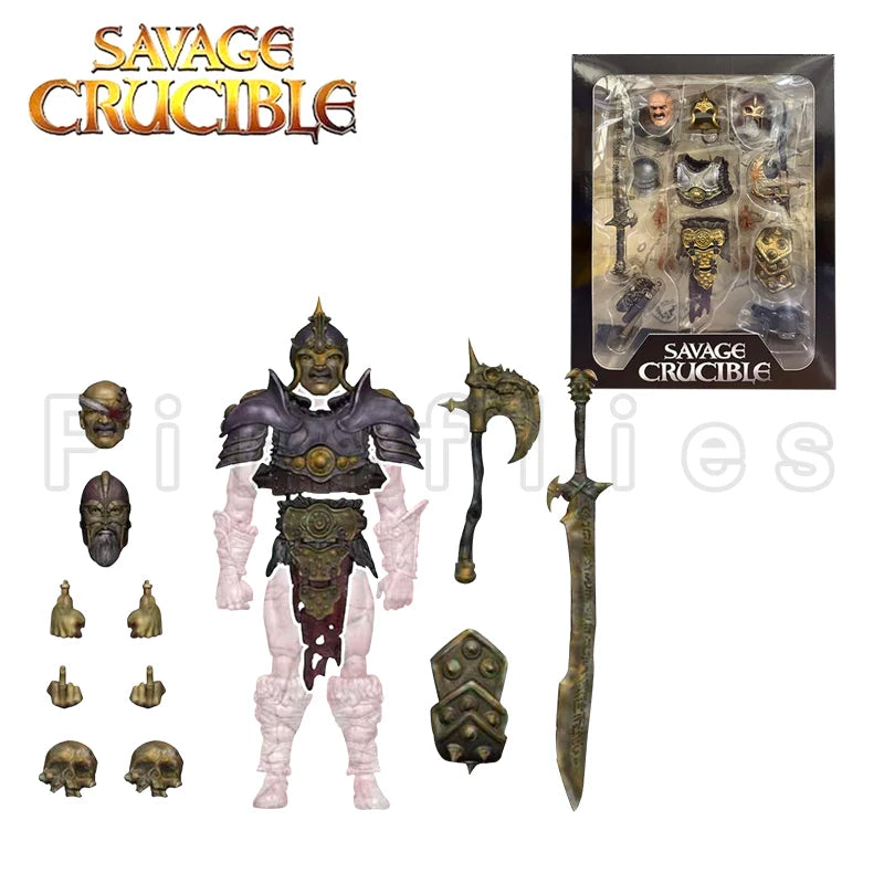 1/12 7-Inch Savage Crucible Action Figure — Harbinger Studios Wave 2 Jaeger Nashom Krieger Whoman Barbarian Anime Collectible Gift