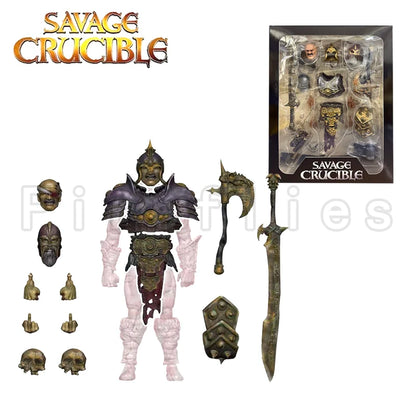 1/12 7-Inch Savage Crucible Action Figure — Harbinger Studios Wave 2 Jaeger Nashom Krieger Whoman Barbarian Anime Collectible Gift
