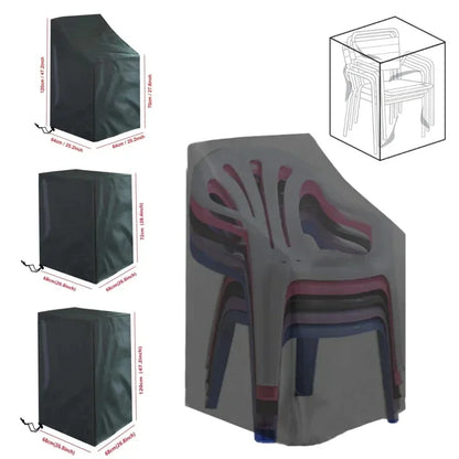 Stacked Chair Dust Cover — Waterproof, Dustproof Outdoor Garden Furniture Protector & Storage Bag