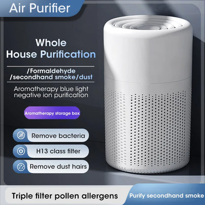 Mini Desktop Air Purifier – Portable Household Air Cleaner with HEPA Filter, Odor Remover & Air Freshener