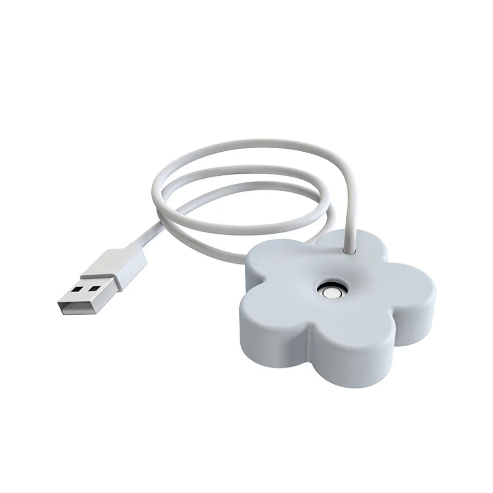 Portable Petal-Shaped Air Humidifier – Mini Ultrasonic, DC 5V 1A, Aromatherapy Diffuser for Home & Bedroom
