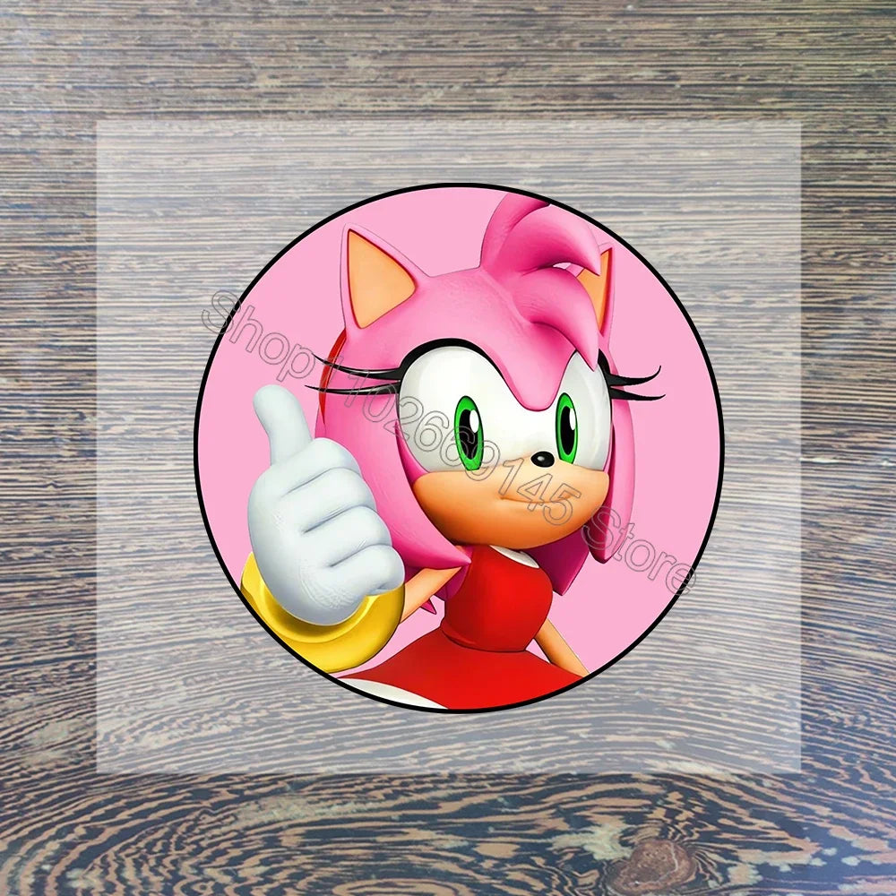 Sonic Cartoon Iron-On Patches – DIY Heat Transfer Anime Stickers for Clothing & Custom T-Shirts