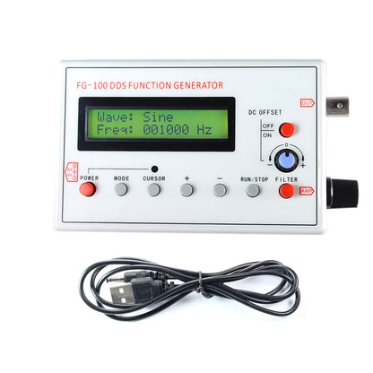 FG-100/FG-200 DDS Function Signal Generator - 0.01Hz–500kHz Frequency Counter & Sine, Square and Sawtooth Waveform Source