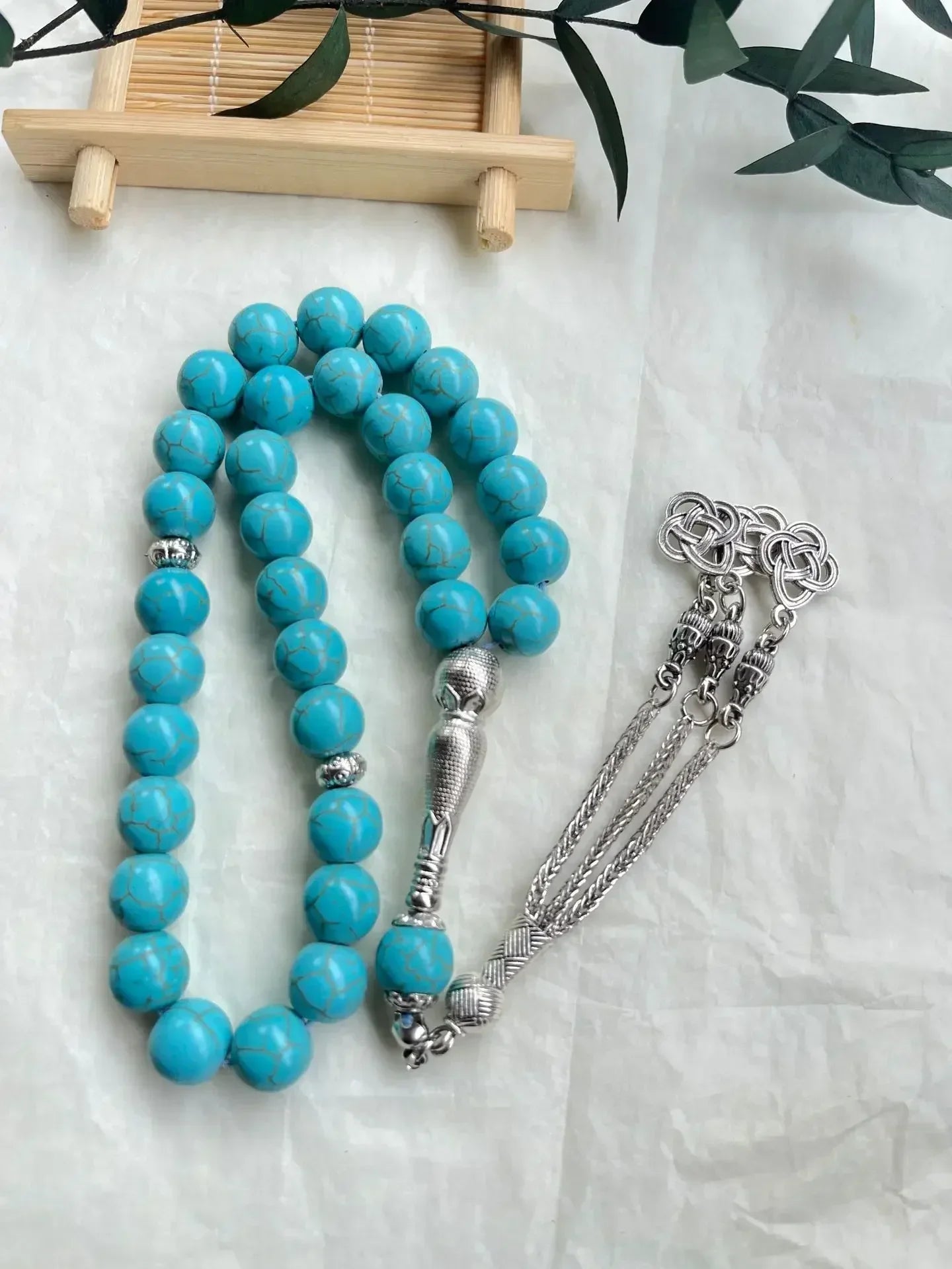 10mm 33pcs Glass Tassel Islamic Rosary Bracelet – Turkish Muslim Tasbih Prayer Beads Jewelry for Women Allah Mohammed Spiritual Gift