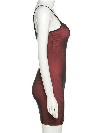 2023 Mesh Double Layer Bodycon Dress – Sexy Sleeveless Bandage Dress, Elastic Split Slim Fit Party & Clubwear for Women