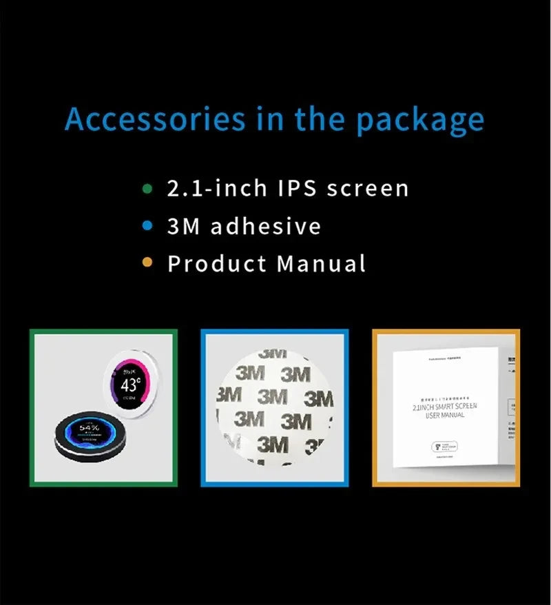 2.8-Inch IPS Secondary Screen USB Round LCD – 480x480 Water-Cooled CPU/GPU/RAM/HDD Monitor for Mini PC Gamer (No AIDA64)