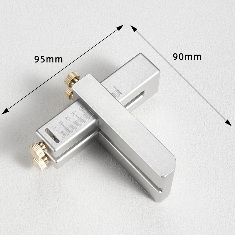 Belt Cutter Aluminum Alloy – Adjustable Mini Handmade Vegetable Tanned Leather Cutting Tool, Sandblasting Oxidation for Leathercraft