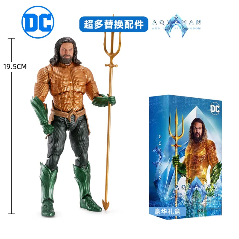 DC Justice League Movie Action Figures – Batman, Aquaman, Mera & Black Superman Collectible Toy Set
