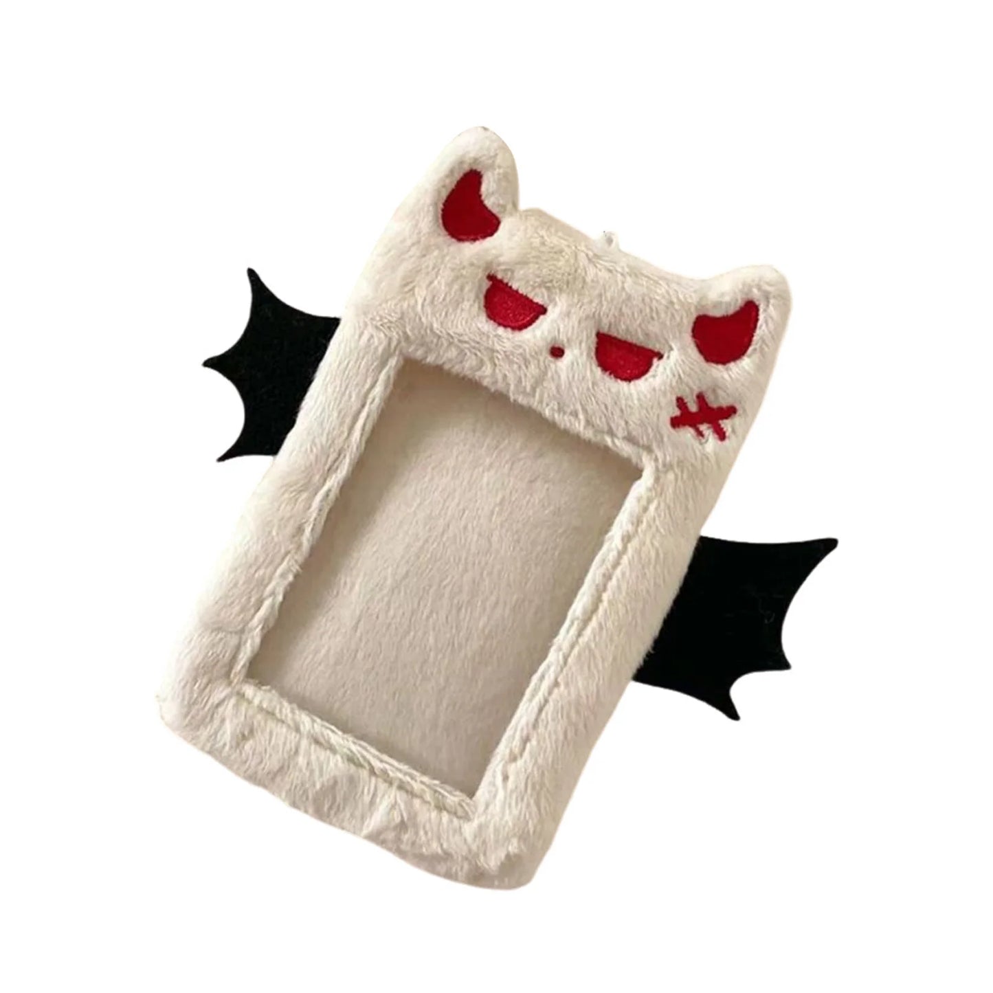 Kawaii Devil Plush Card Holder - Cute Visible ID, Bank, Credit & Bus Card Sleeve