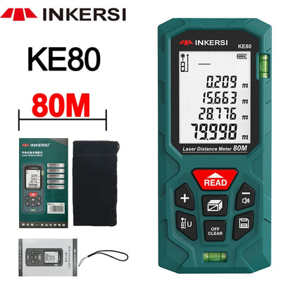 INKERSI Laser Rangefinder Digital Tape Measure 40M/70M/120M High Precision Distance Meter