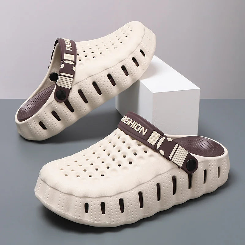 Unisex EVA Hole Sandals - Breathable Lightweight Casual Garden & Beach Shoes with Soft Sole