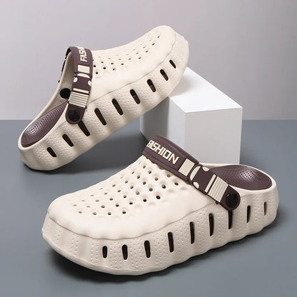 Unisex EVA Hole Sandals - Breathable Lightweight Casual Garden & Beach Shoes with Soft Sole