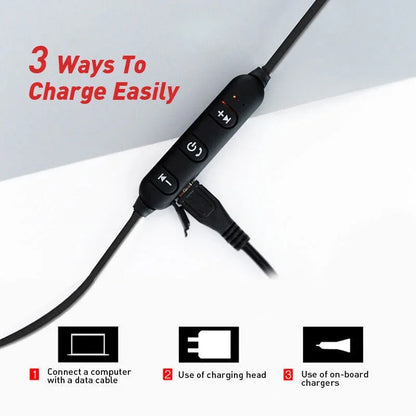 XT11 Wireless Sports Earphones – In-Ear Waterproof Neckband Bluetooth Headset with Mic