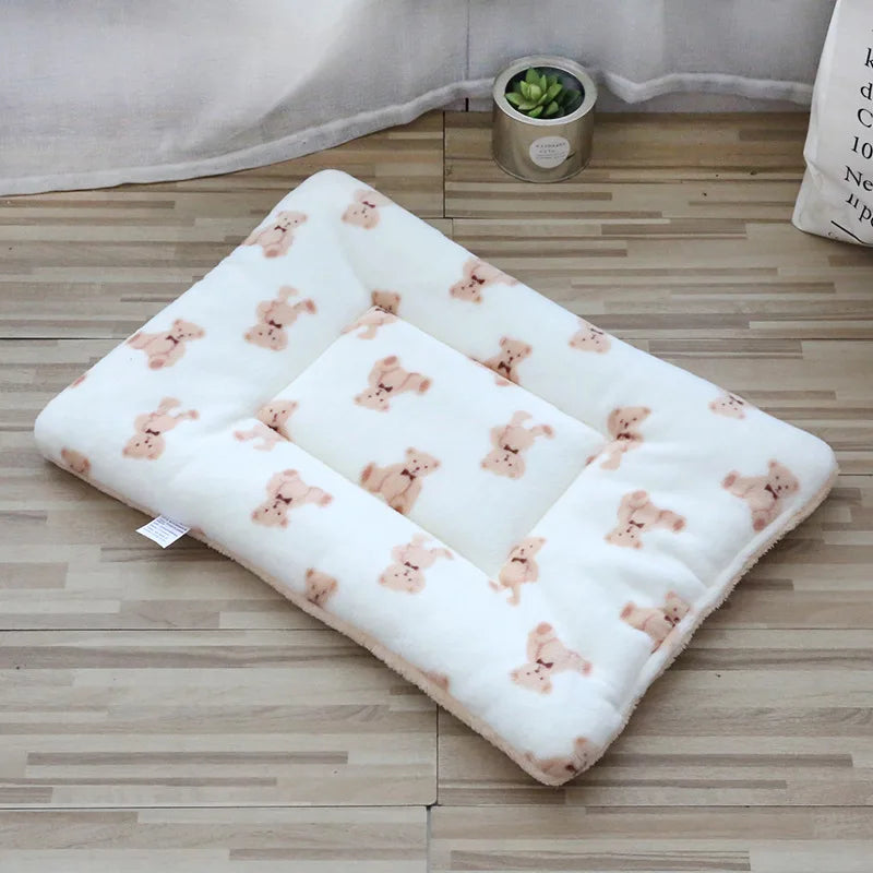 Thick Cat Sleeping Mat - Soft Flannel Pet Cushion Blanket for Cats & Small Dogs Winter Warm Comfort