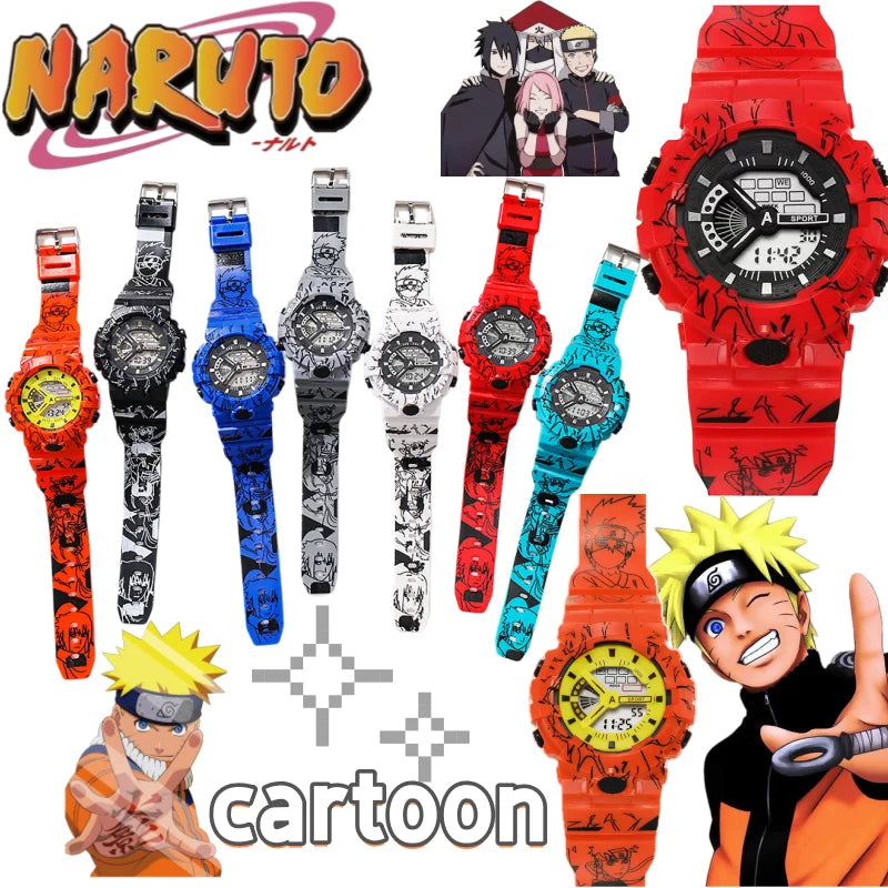 Naruto Uzumaki Digital Watch - Cute Anime Cartoon Electronic Wristwatch for Fans and Everyday Wear