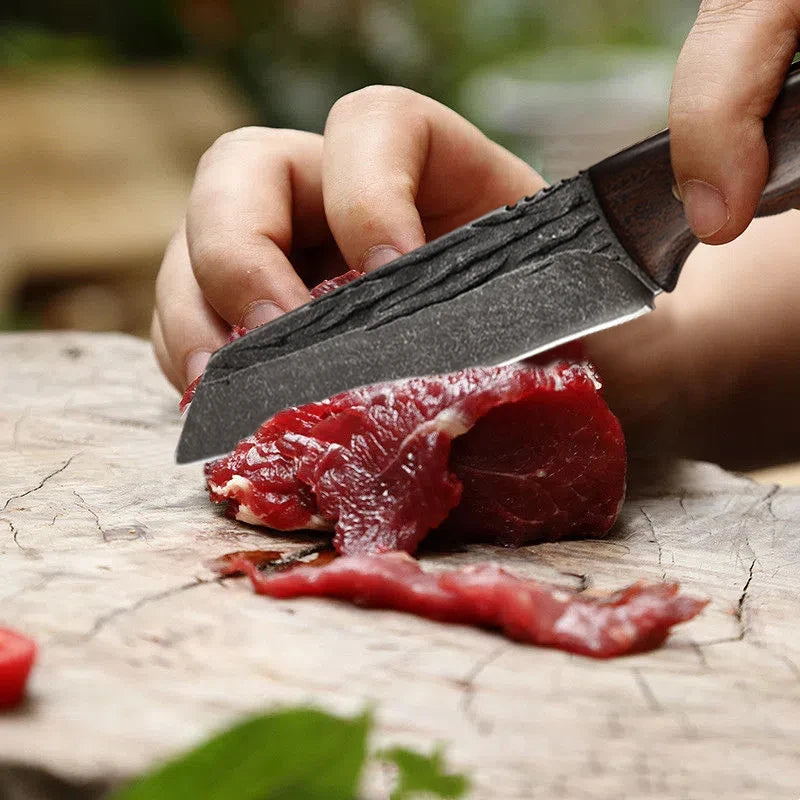 Handmade Forged Stainless Steel Chef Knife - Boning, Fishing, Meat Cleaver & Butcher Knife for Kitchen Use