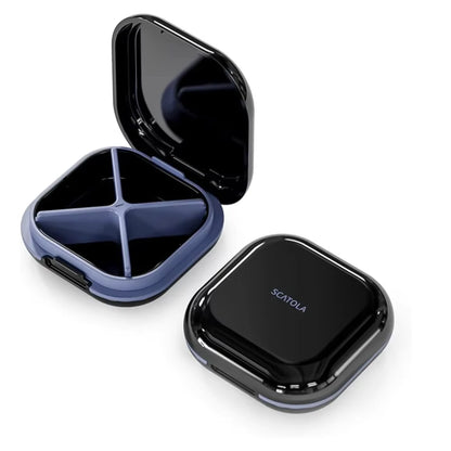 Mini Travel Pill Box — Lightweight 4 Compartment Pocket Medicine Organizer