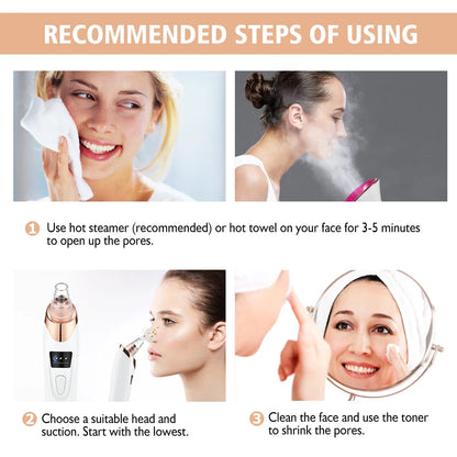 3-Mode Blackhead Remover Vacuum – Facial Pore Cleaner & Dead Skin Removal Beauty Tool