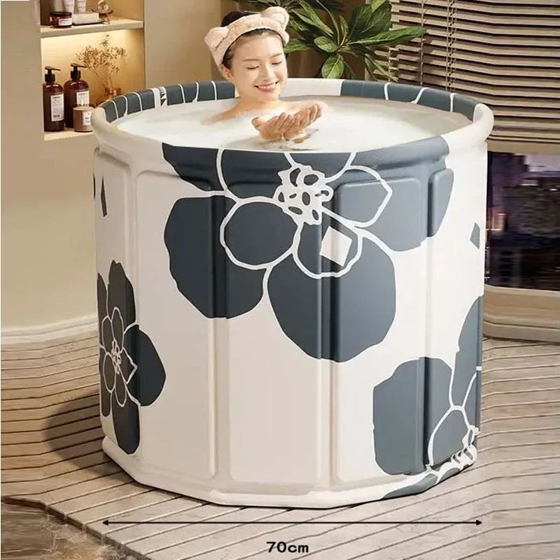 Foldable Portable Bath Tub – Thickened Full-Body Bathtub for Children & Adults, Long-Term Temperature Lock