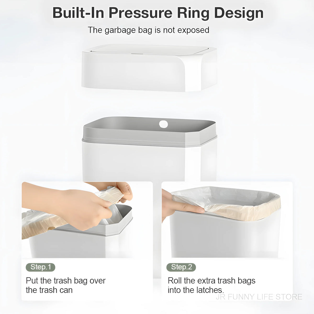 Smart Sensor Trash Can - 12/16L Automatic Anti-Odor Electric Waste Bin for Bathroom & Toilet