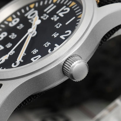 Militado ML05 Vintage Quartz Watch 38mm with VH31 Movement, Domed Sapphire Crystal, AR Coating & Luminous Dial