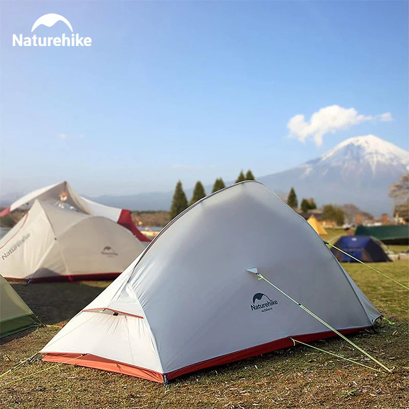 Naturehike Cloud Up 1-Person Camping Tent – Ultralight, Portable, Waterproof Folding Backpack Shelter for Travel & Beach