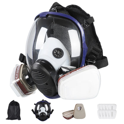 Silicone Full Face Respirator Mask 6800 – 15-in-1 Gas, Dust & Chemical Protection for Laboratory, Welding, Painting & Insecticide Spray