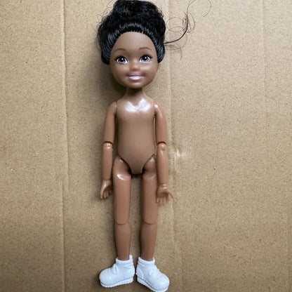 14cm Little Kelly Movable Doll — 5-Inch 1/12 BJD Reborn Toy for Boys & Girls, Dark/Light Skin, White, Blonde & Black Hair