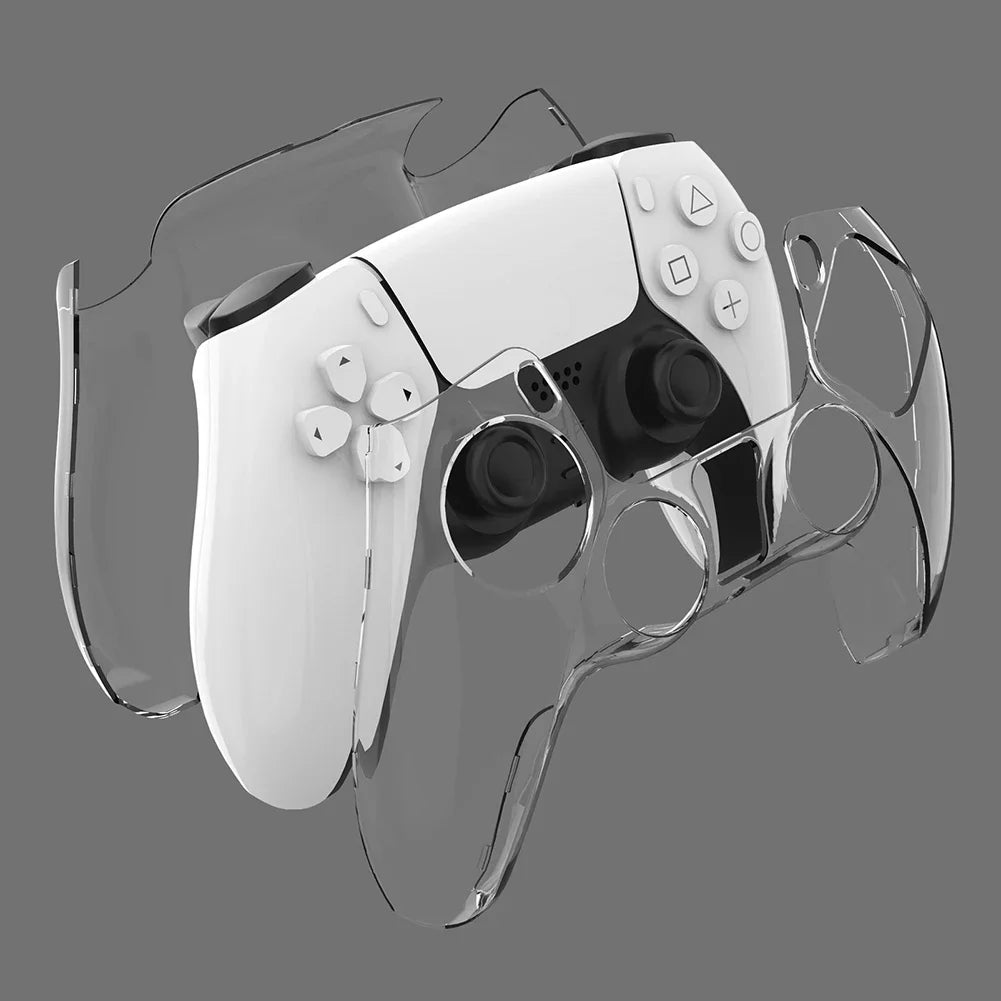 PS5 DualSense Controller Clear PC Cover - Ultra Slim Transparent Protector Case for Sony PlayStation5 Gamepad Accessories