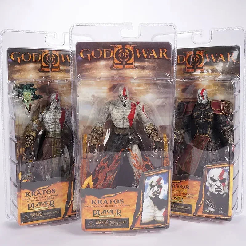 NECA God of War II Kratos 7-Inch Action Figure in Ares Armor with Blades - Classic Video Game Collectible Toy