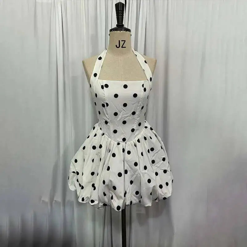Townlike Women’s Halter Mini Dress – A-Line Waist Wrap Ball Gown, Sexy Nightclub Party Dress, Spring Summer 2025