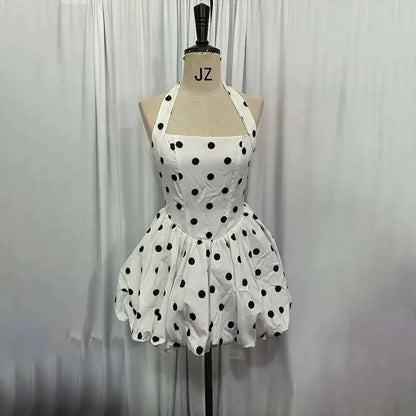 Townlike Women’s Halter Mini Dress – A-Line Waist Wrap Ball Gown, Sexy Nightclub Party Dress, Spring Summer 2025