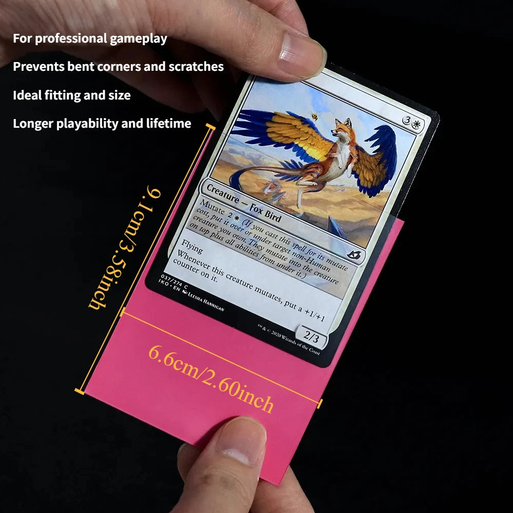 100PCS 66x91mm Matte Card Sleeves - Standard TCG Trading Card Protectors for Tarot & Board Games