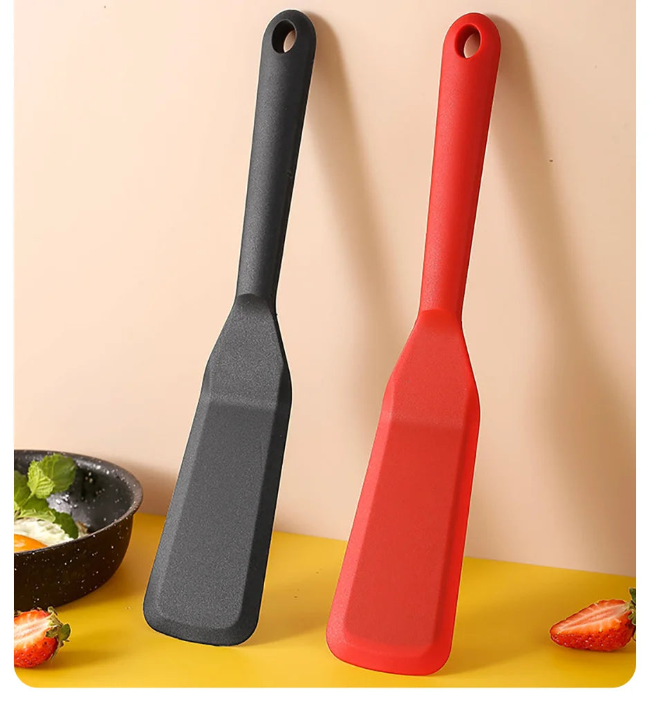 7-Color Silicone Frying Shovel – Non-Stick Pancake, Egg & Steak Spatula for Kitchen & Baking