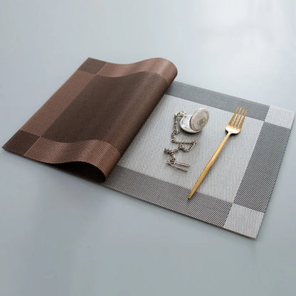 4/6Pcs Table Mat Set | Non-Slip Bowl Pad Coaster Set | Washable PVC Dining Table Placemats | Modern Home Decoration Accessories