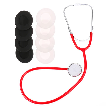 4Pcs Disposable Silicone Stethoscope Covers – Head Diaphragm Protector, 6 Color Replacement Sleeves & Accessories