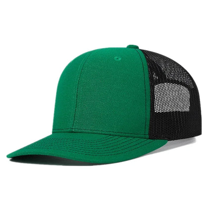 Unisex Curved Brim Trucker Hat - Breathable Summer Mesh Baseball Cap for Men & Women