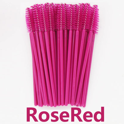 ANNAFRIS 50PCS Disposable Eyelash Brushes - Soft Crystal Lash Extension & Eyebrow Makeup Mascara Wands